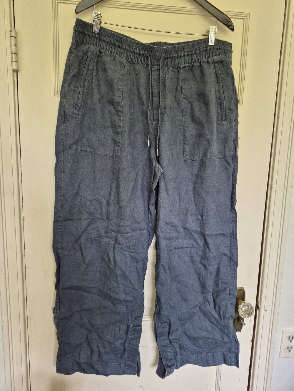 100% Linen Pants By Athleta Blue Size XL